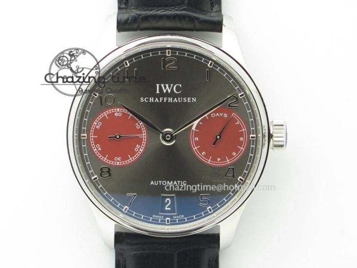 MIROTIME 0502 TimelessDesign Portuguese IW358304 ZF 1:1 Best Edition SS Blue Dial on Leather Strap A 7078